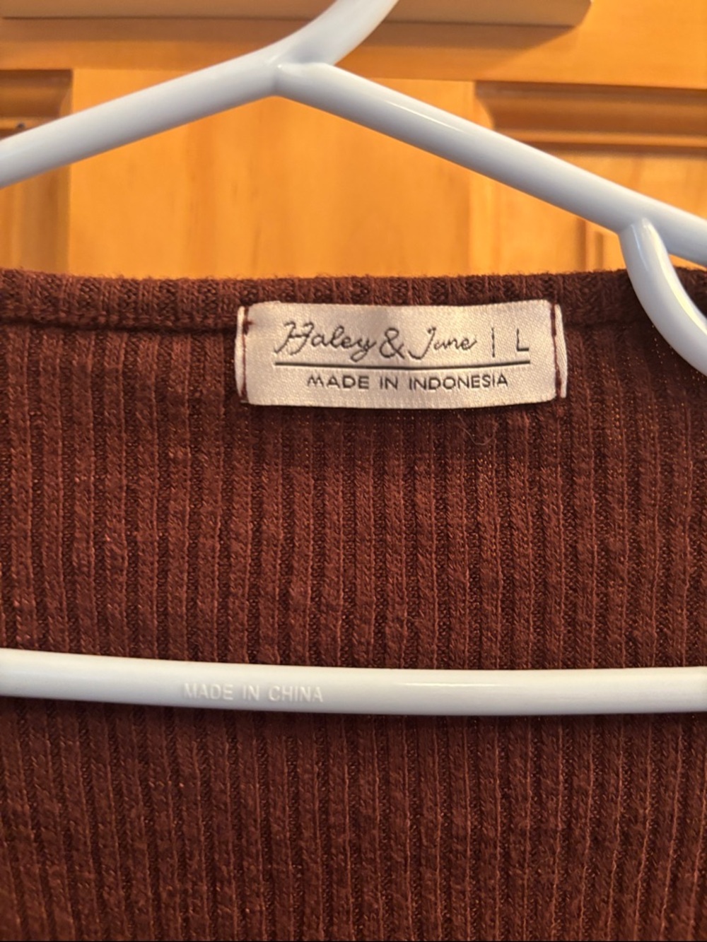 Tie-Front Ribbed Cardigan Sweater - Brown - Picture 2 of 10